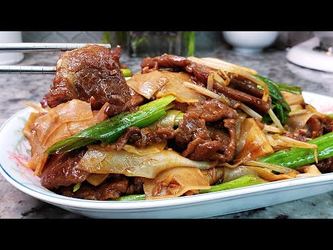 BEEF NOODLE STIR FRY | Beef And Rice Noodle Recipe |...