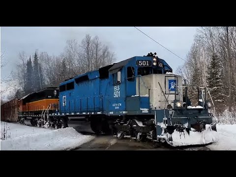 Monday Freight Train w/ Pulpwood Packed Blaring Across Road! #trains #trainvideo | Jason Asselin
