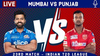 LIVE: Mumbai Vs Punjab, 23rd Match | MI vs PBKS Live Scores & Hindi Commentary | LIVE - IPL 2022