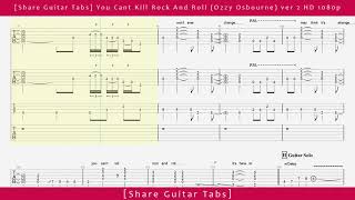 [Share Guitar Tabs] You Cant Kill Rock And Roll (Ozzy Osbourne) ver 2 HD 1080p