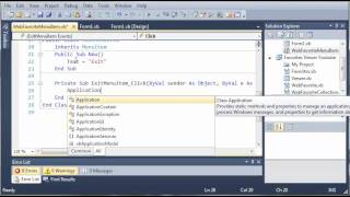 Visual Basic Tutorial - 198 - Favorites Tray Part 3 Exit MenuItem And ContextMenus