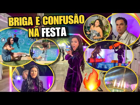 FIGHT AND CONFUSION AT RAFA AND LUIZ'S 30 MILLION PARTY! *THEY THREW THE GIRL INTO THE POOL* 😱🔥