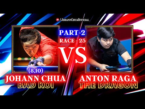 PART2 ANTON RAGA VS JOHANN CHUA (8,10) RACE-25 | 10 BALLS