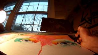 TIME LAPSE DRAWING/PAINTING ABSTRACT EYES