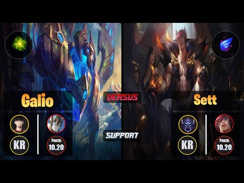 Irove GALIO (Support) [Aftershock] VS SETT - Diamond KR Patch 10.20