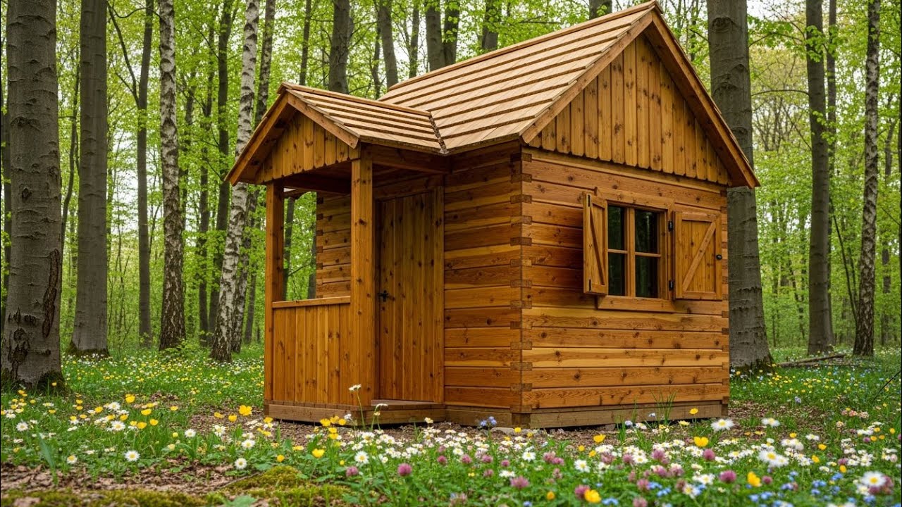 Alone, Broke, and Building – One Man’s Pallet House Project #logcabin #survival #wildlife