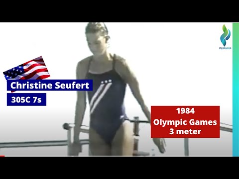 1984 Christina Seufert Team USA - 305C 3 meter springboard - Olympic Games