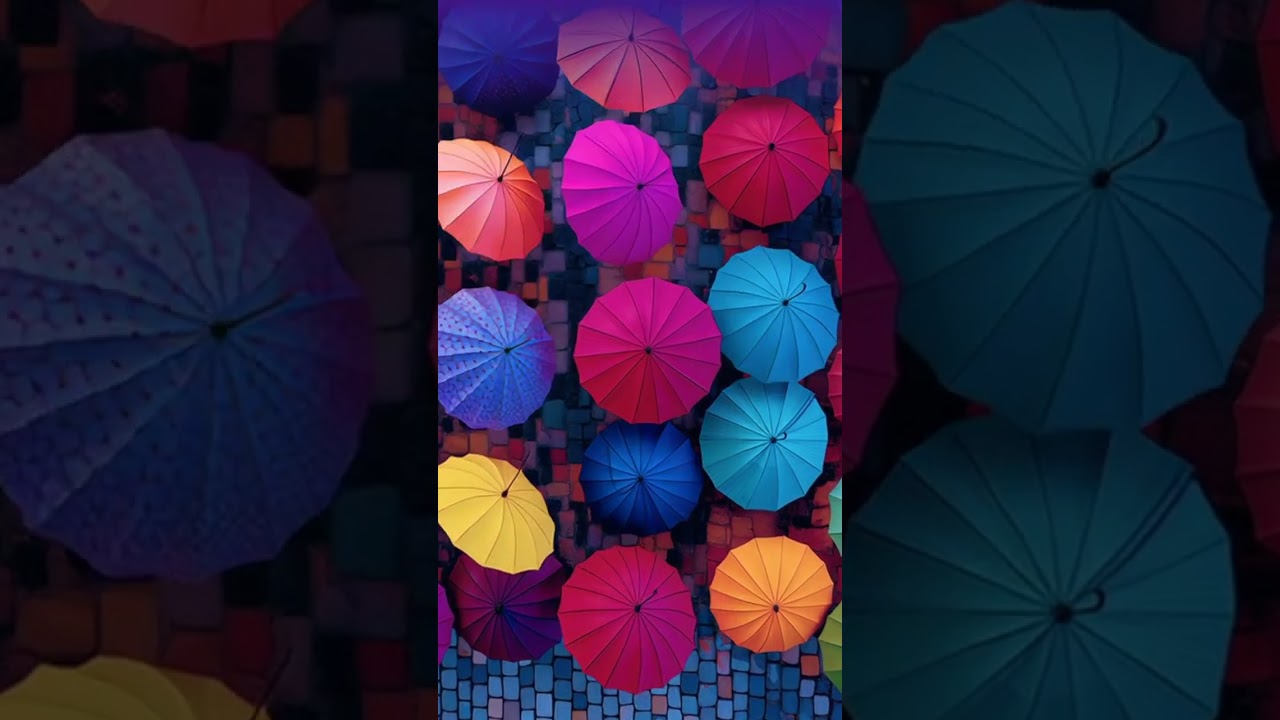 Under Colorful Umbrellas #beautiful #umbrella #rainyday #rain #colorfulrain #colorful