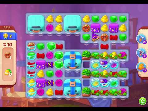 HomeScapes Level 5959 no boosters (11 moves)