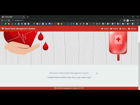 Blood Bank Information System in Django Python