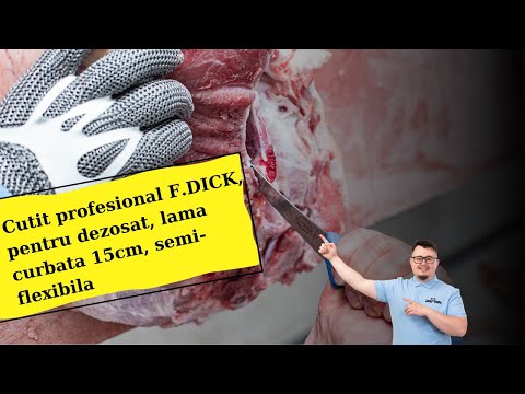 Cutit profesional F.DICK, pentru dezosat, lama curbata 15 cm, semi-flexibila