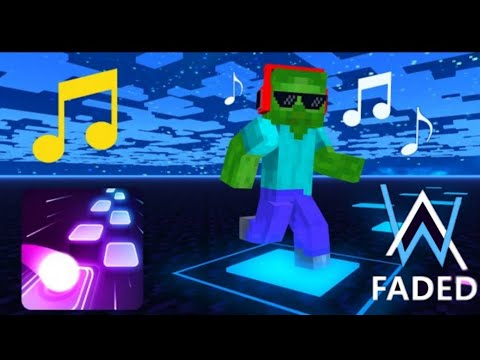 Monster School Tiles Hop Alan Walker Faded Song Challenge Minecraft Animation