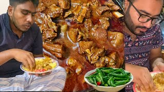 Download lagu Eating Dinner(Rice & Spicy Meat Curry, Laal Bhuna) With Friends at Saiful's House mp3