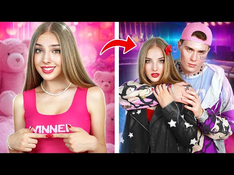 Extremes Makeover vom Soft-Girl zum Alt-Girl! Braves Mädchen verliebt sich in den E-Boy