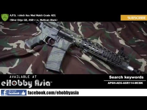A.P.S. 10inch Key Mod Match Grade AEG (Silver Edge GB, ASR114, Multicam Black)