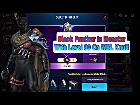 Black Panther Is Monster With Level 80 On WBL Knull - Marvel Future Fight
