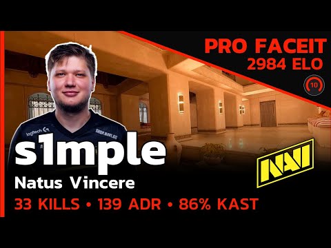 CS2 POV | s1mple NAVI 33 KILLS ON FACEIT🔥 (MIRAGE) FACEIT LVL 10 | Sep 16, 2024
