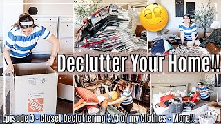 *NEW* DECLUTTER YOUR HOME | episode 3 :: INSANE Closet Declutter with Me 2023 + Decluttering Tips