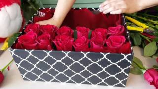 Houston Florist - DIY GIFT ROSE BOX - ROSES IN A BOX - Ace Flowers