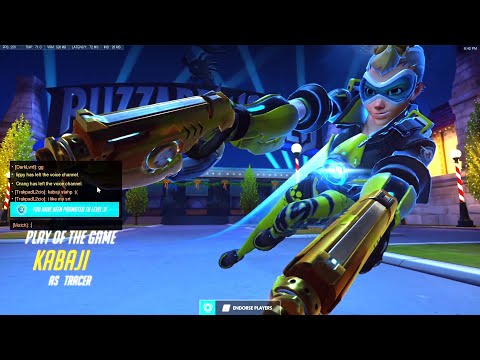 Kabaji DPS Main - Tracer Gameplay! POTG! [ Overwatch Season 31 Top 500 ]