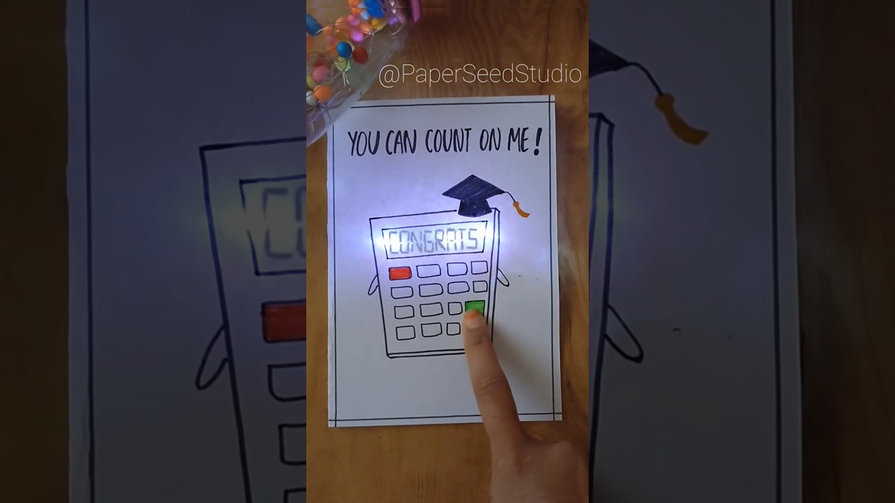 The #perfect card for the #graduate who aced CA #exams! This calculator pops a special #message 🎓