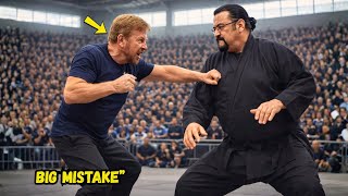 CHUCK NORRIS LAUGHS AT STEVEN SEAGAL’S AIKIDO — SECONDS LATER, THE ARENA GOES SILENT