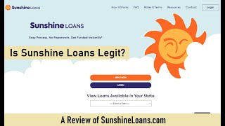 Sunshineloans.com Review - Is Sunshine Loans Legit