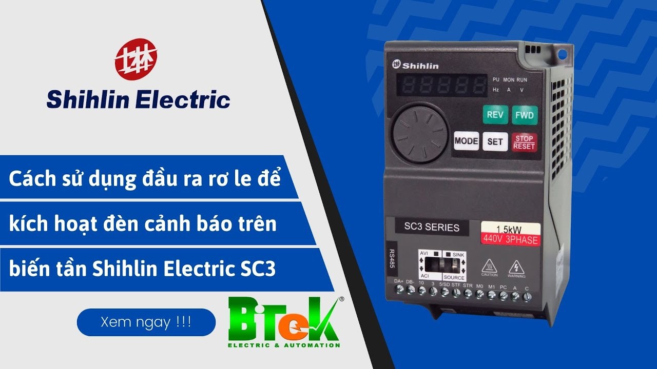 Video: Hướng dẫn kích hoạt đèn cảnh báo trên biến tần Shihlin SC3