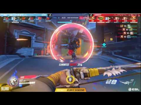 Overwatch ESL Atlantic Showdown Luminosity vs Elevate - Double Hanzo Double Zarya Combo -