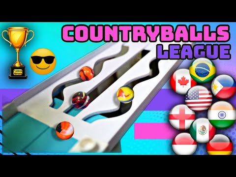 Thrilling Marble Race: Countryballs League, 18th Round! Track with a Fun Elevator!