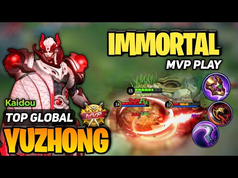 IMMORTAL! Yu Zhong Perfect Gameplay [ Top Global Yu Zhong Best Build ] By Kaidou - Mobile Legends