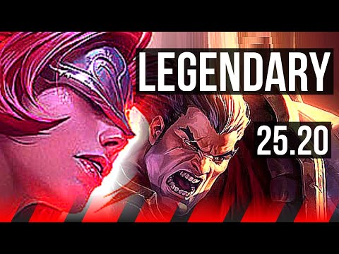 RIVEN vs DARIUS (TOP) | 12/0/0, 7 solo kills, Legendary, 1100+ games | EUW Master | 25.20
