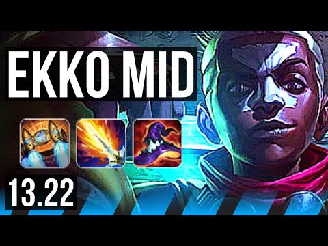 EKKO vs QIYANA (MID) | 6/1/5, 700+ games, 800K mastery, Dominating | KR Master | 13.22