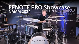 Video thumbnail for NAMM 2024 | EFNOTE PRO 703X and Double Bass Drum Setup Showcase by EFNOTE
