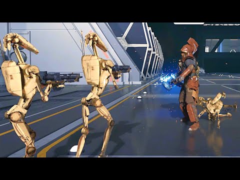 B1 Battle Droid VS All Bedlam Raiders - STAR WARS JEDI SURVIVOR