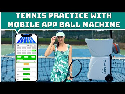 TENNIS PRACTICE WITH MOBILE APP BALL MACHINE BY DUOMO SPORT
