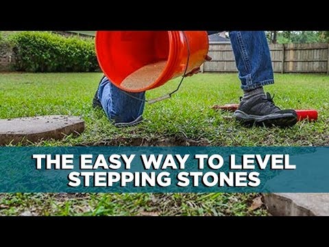 Part of a video titled How to Level Stepping Stones - YouTube