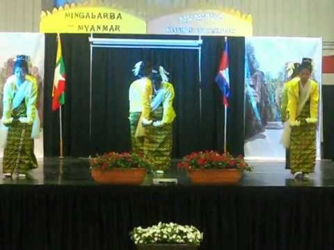 Daniel Lwin as MC and Rakhine Lotus flower dance by MCAB dance crew, Carabram 2012, Brampton, Canada