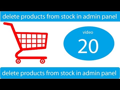 delete products from stock in admin panel