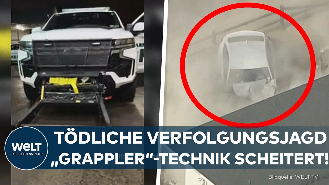 KALIFORNIEN: Polizeijagd endet im Crash! – Wie riskant ist die „Grappler“-Technik?