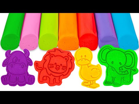 Creating and Learning Animals with Clay Molds | Colorful Fun with Animals for Kids & Toddlers