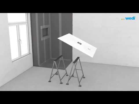 Slide 3 - Wedi Fundo Top For Primo Shower Element - 1200 x 900mm - Central Drain - White (video)