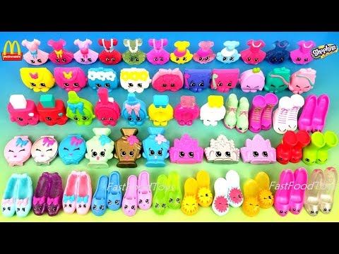 ALL 56 McDONALD'S SHOPKINS HAPPY MEAL TOYS FULL WORLD SET SERIES 1 KID UNBOXING COLLECTION 2015 2016