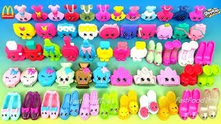 ALL 56 McDONALD'S SHOPKINS HAPPY MEAL TOYS FULL WORLD SET SERIES 1 KID UNBOXING COLLECTION 2015 2016