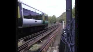 preview picture of video 'Riddlesdown Viaduct trains & Tornado Blue Belle steam 60163. 10 Sep 2013'
