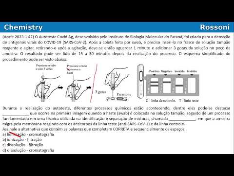 Acafe 2023-1 Q42 Medicina - Separação de misturas