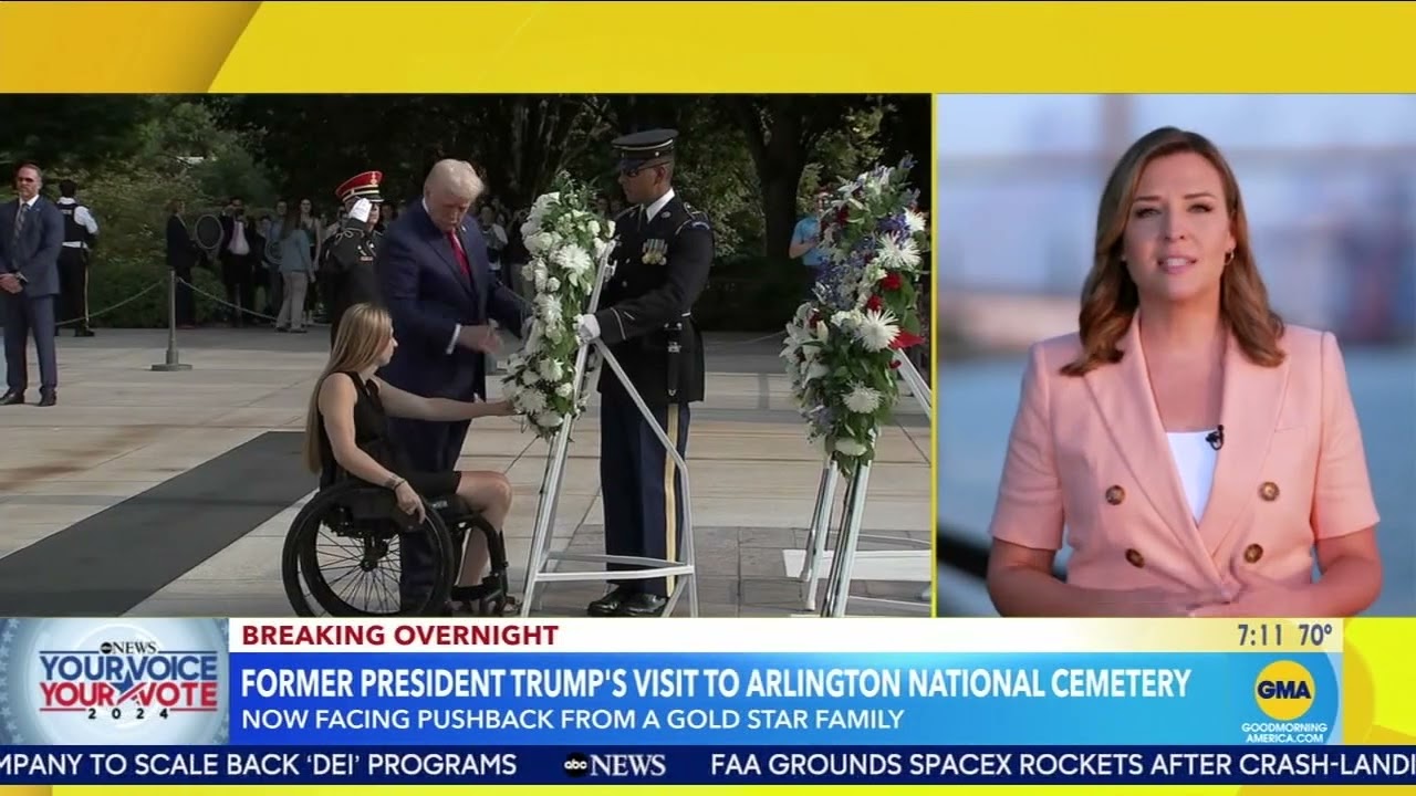 Incident with staffer reported at Arlington National Cemetery during Trump visit