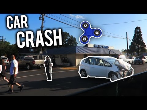 Fidget spinner causes car crash..