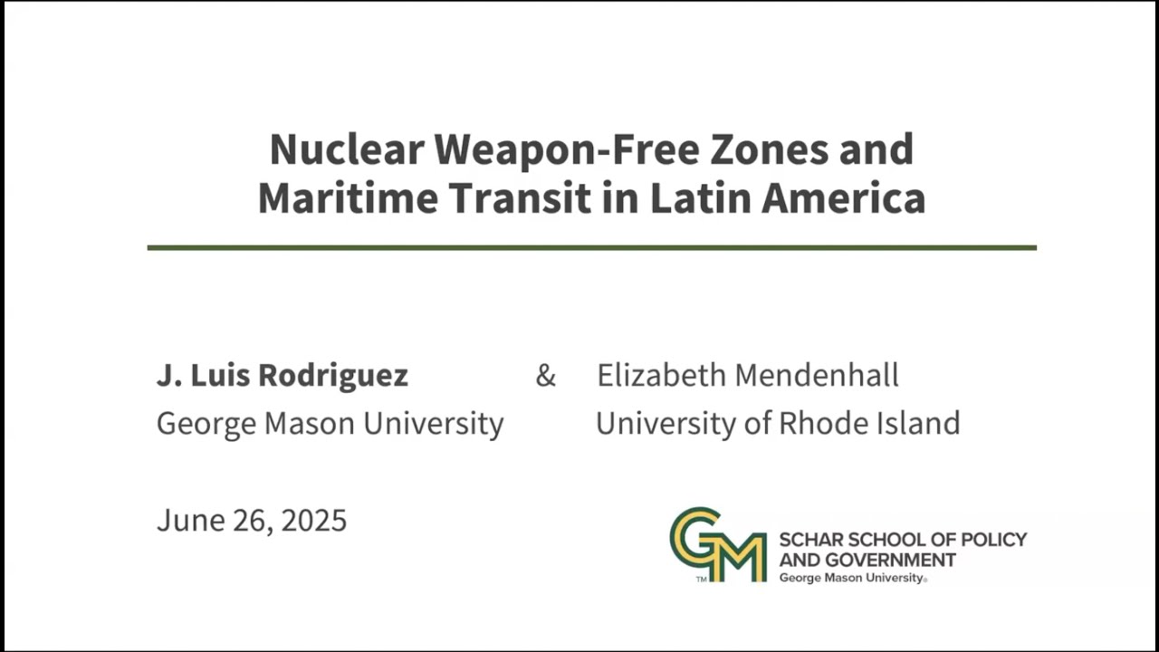 “Nuclear weapon-free zones and the issue of maritime transit in Latin America”
