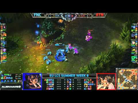 Fnatic (FNC) vs Alternate (ATN) || EU LCS Summer 2013 W8D2 || Full Game HD